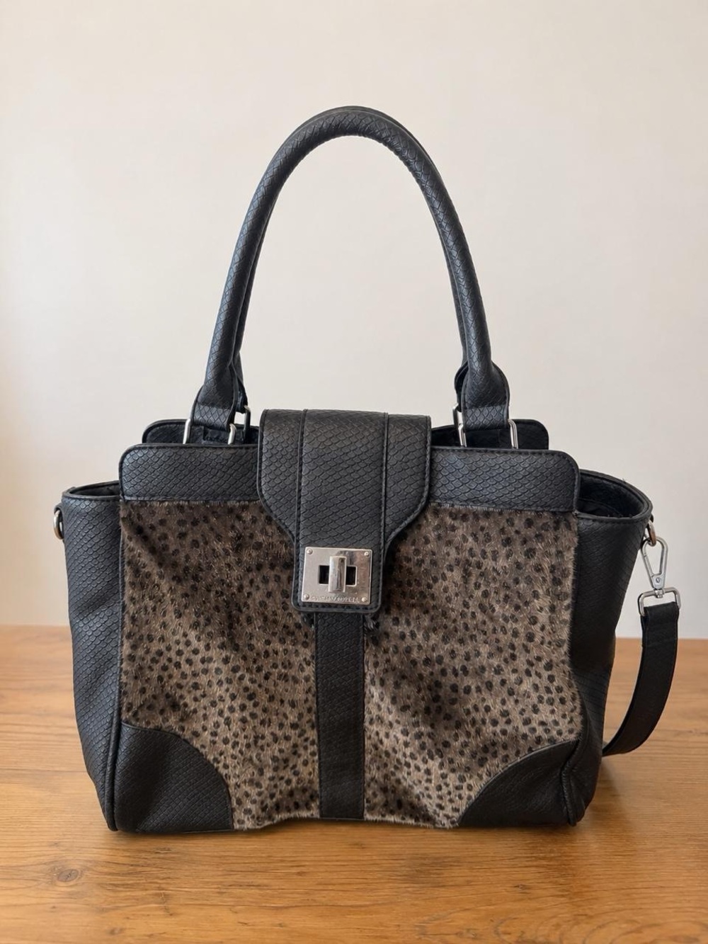 Faux Fur Leopard tote